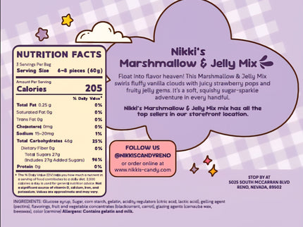 Nikki's Marshmallow and Jellies mix prepackaged