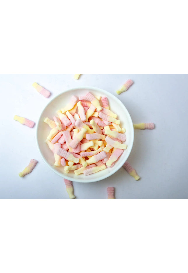 Strawberry Banana Fizzypop Bottle by Nikki's Candy