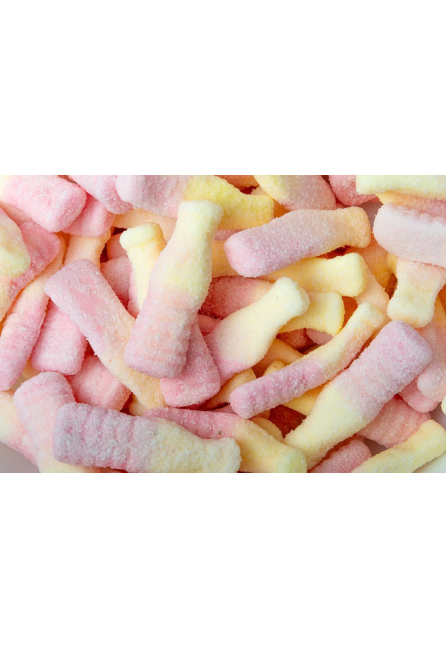 Strawberry Banana Fizzypop Bottle by Nikki's Candy