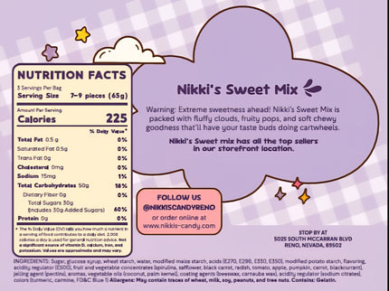 Nikki's Sweet Mix prepackaged
