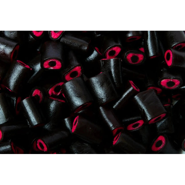 Salty Raspberry Gummy logs by Nikki's Candy