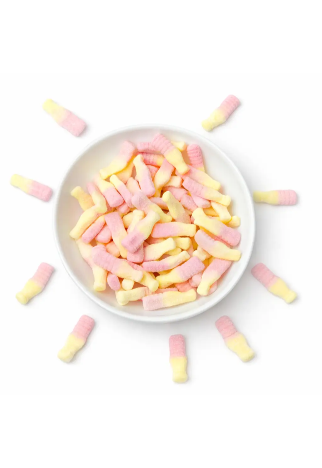 Strawberry Banana Fizzypop Bottle by Nikki's Candy
