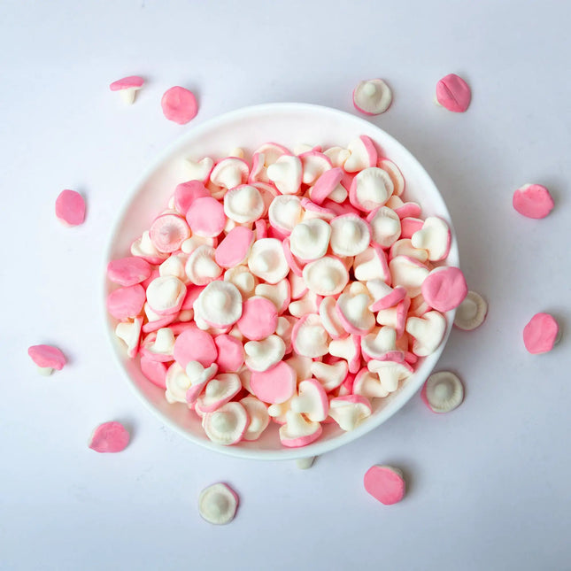 Strawberry Foam Mushrooms by Nikki's Candy