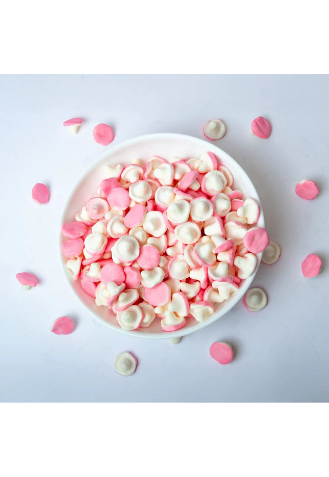 Strawberry Foam Mushrooms by Nikki's Candy